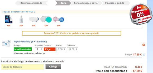 Código descuento de Lentes-shop.es
